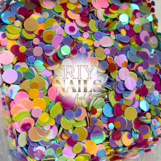 Rainbow Dotty Glitter